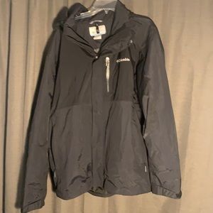 Black Columbia rain jacket, XL, in great condition